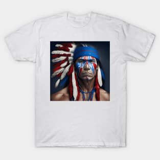 [AI Art] Robust Average Native American man T-Shirt